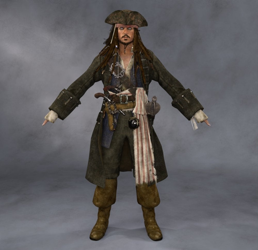 Jack Sparrow For Genesis 8 Male