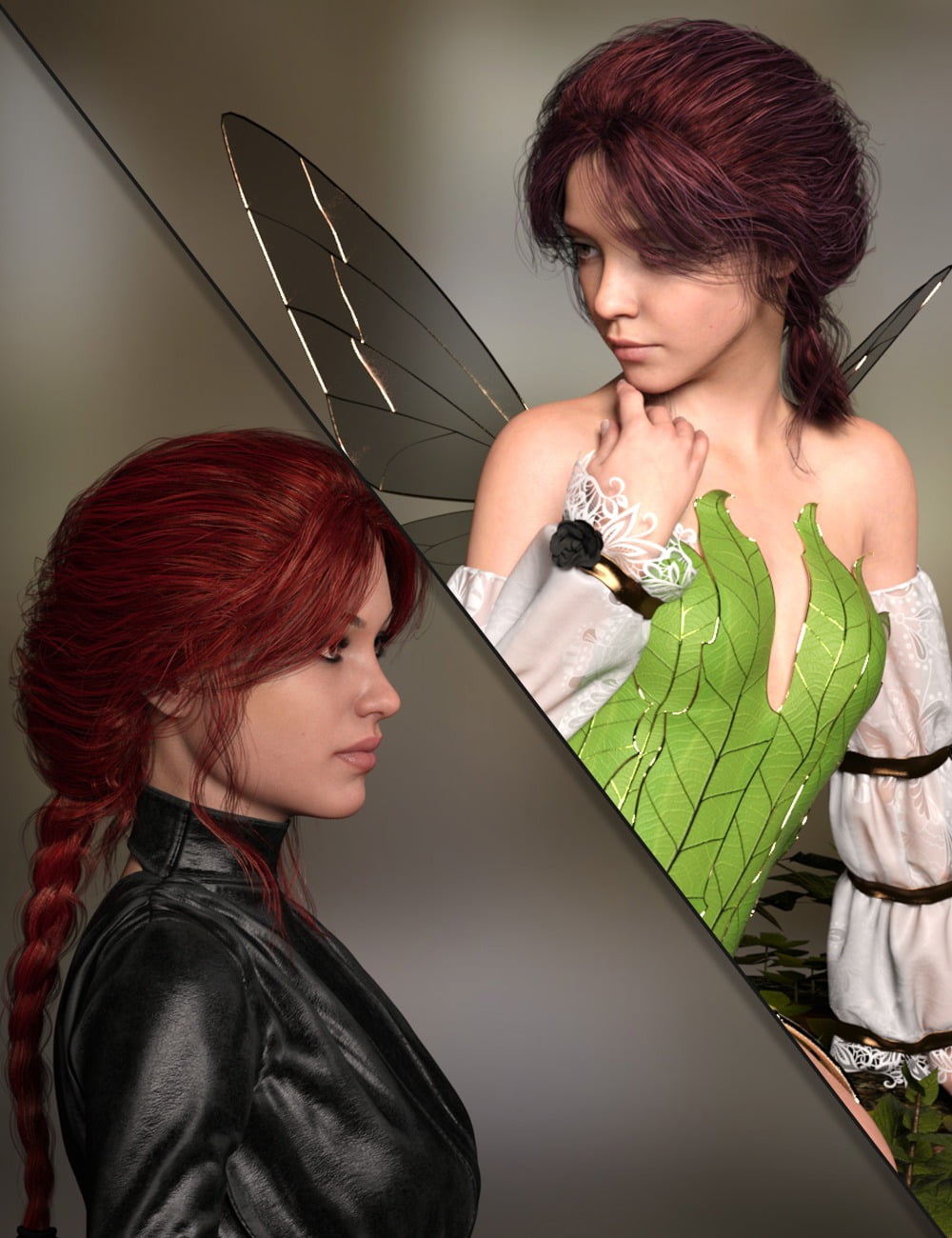 MRL Messy Hair Pack 1 For Genesis 8 and 8.1 Females