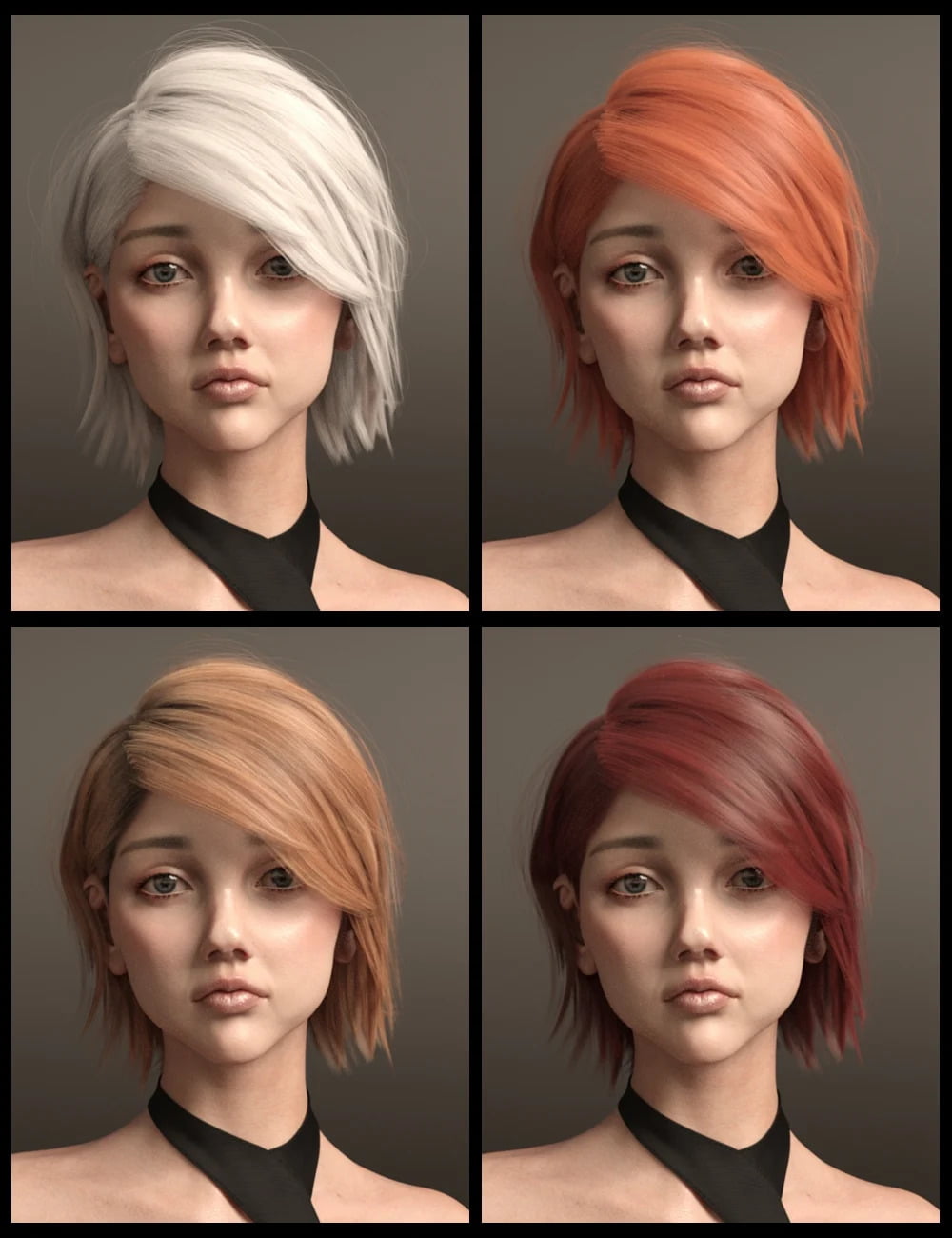 Uerica Hair for Genesis 8 and 8.1 Females