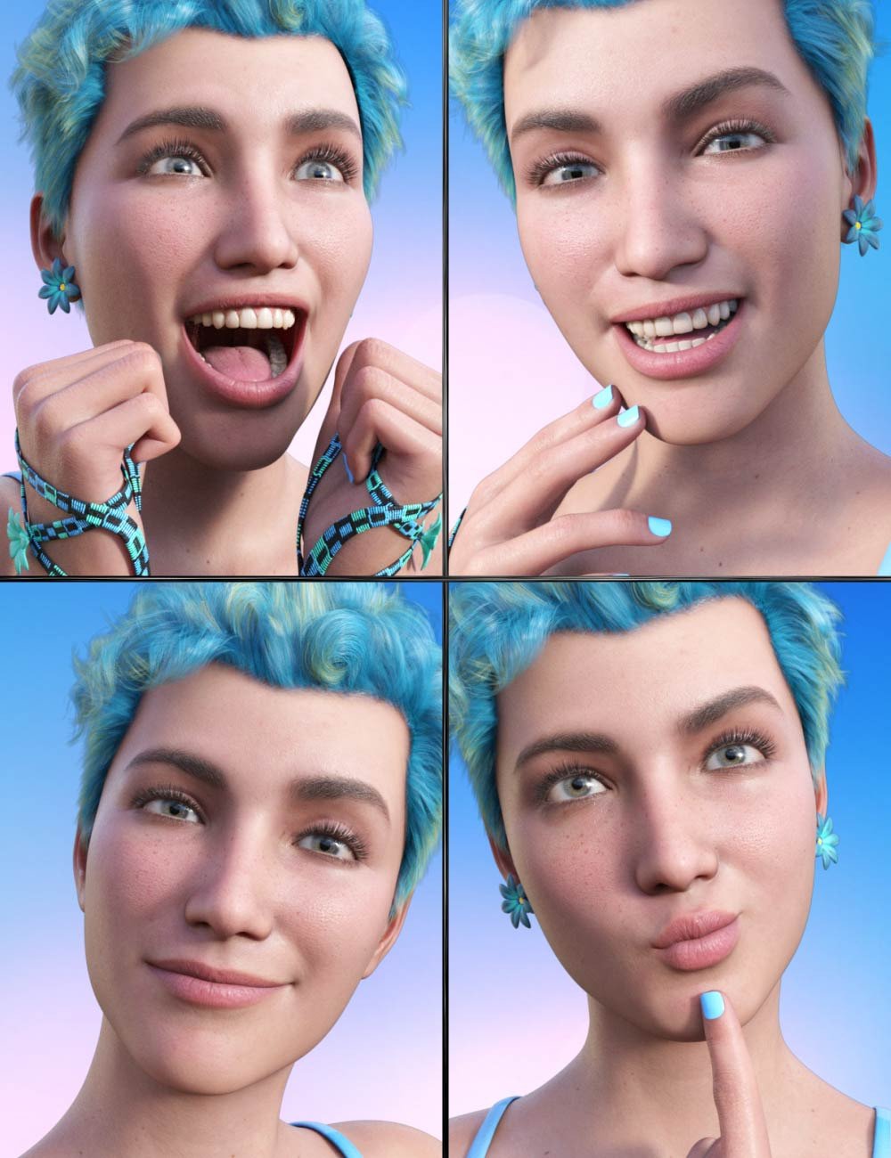 Good Vibes Expressions for Genesis 8.1 Female