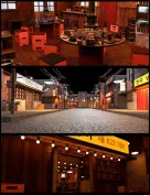 Korean Street, KBBQ Restaurant, and Poses