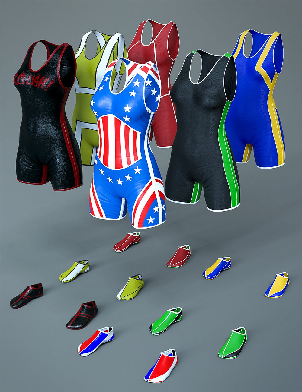 Amateur Wrestler Outfit Textures