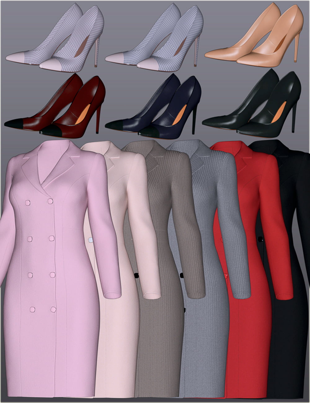 dForce H&C Double Button Dress for Genesis 8 Female(s)