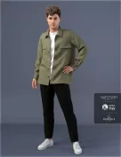 dForce HnC Shirt Jacket Outfit for Genesis 8 Males