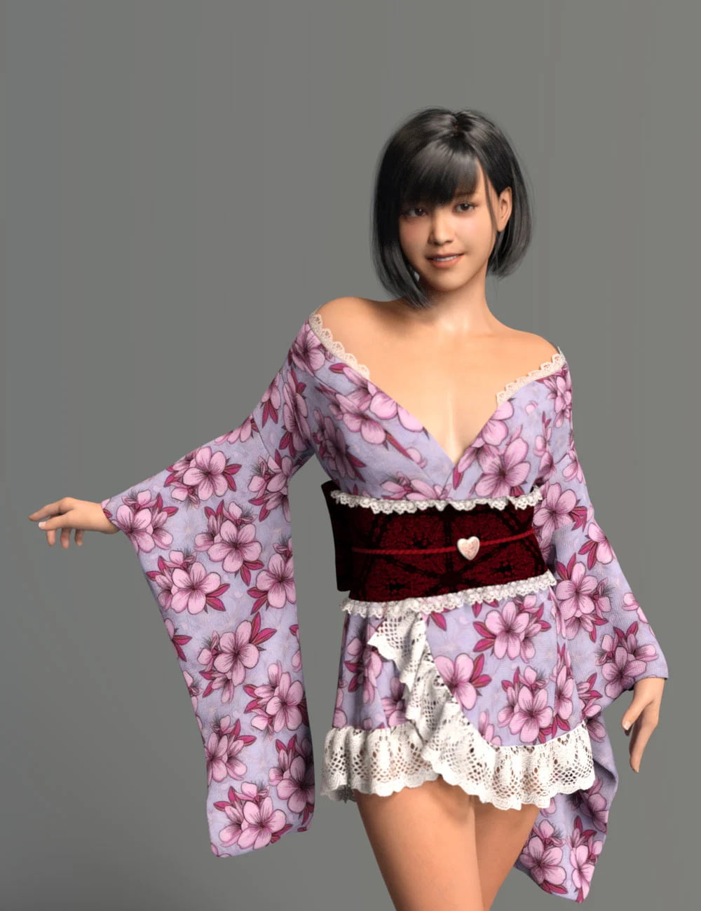 dForce Pretty Kimono for Genesis 8 Females