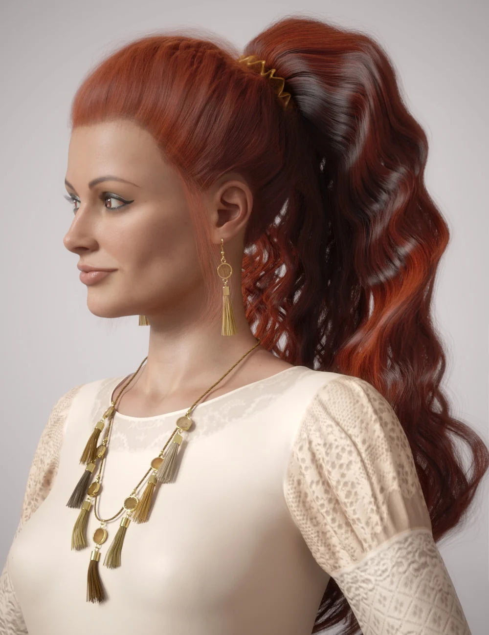 dForce Backbunch Hair for Genesis 8 and 8.1 Females