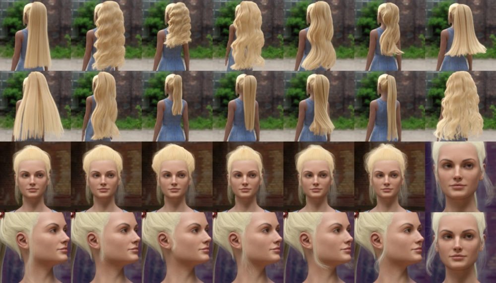dForce Backbunch Hair for Genesis 8 and 8.1 Females