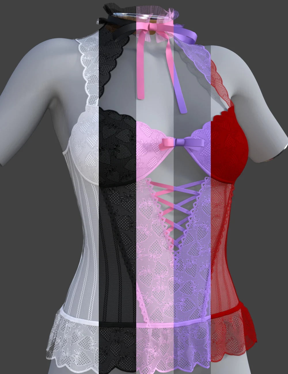 dForce CNB Lace Outfit for Genesis 8 and 8.1 Females