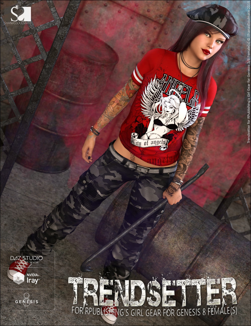 Trendsetter for Girl Gear for Genesis 8 Females