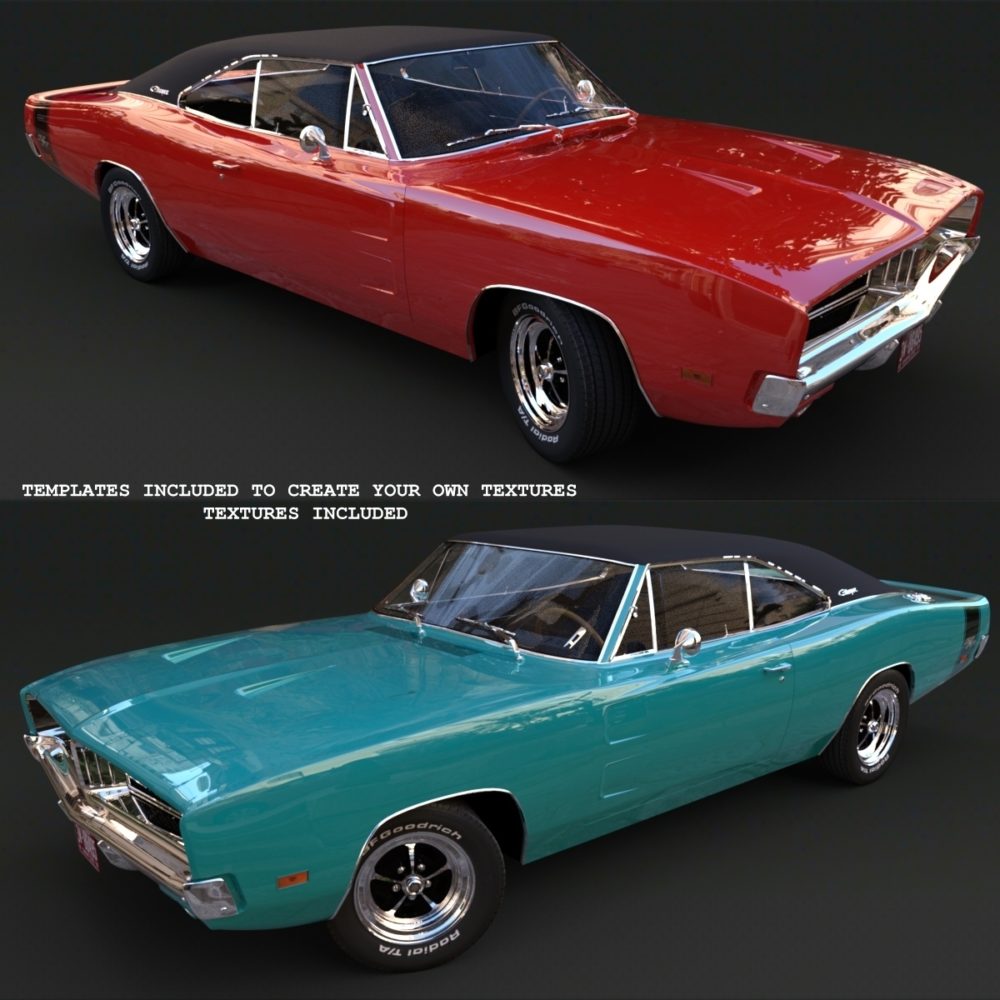 DODGE CHARGER RT 1969 for DAZ Studio