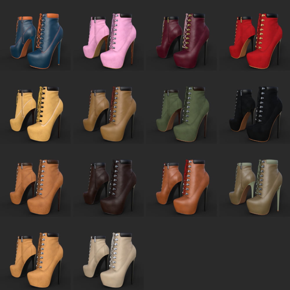 Hiking Boots with High Heels for G8F and G8.1F