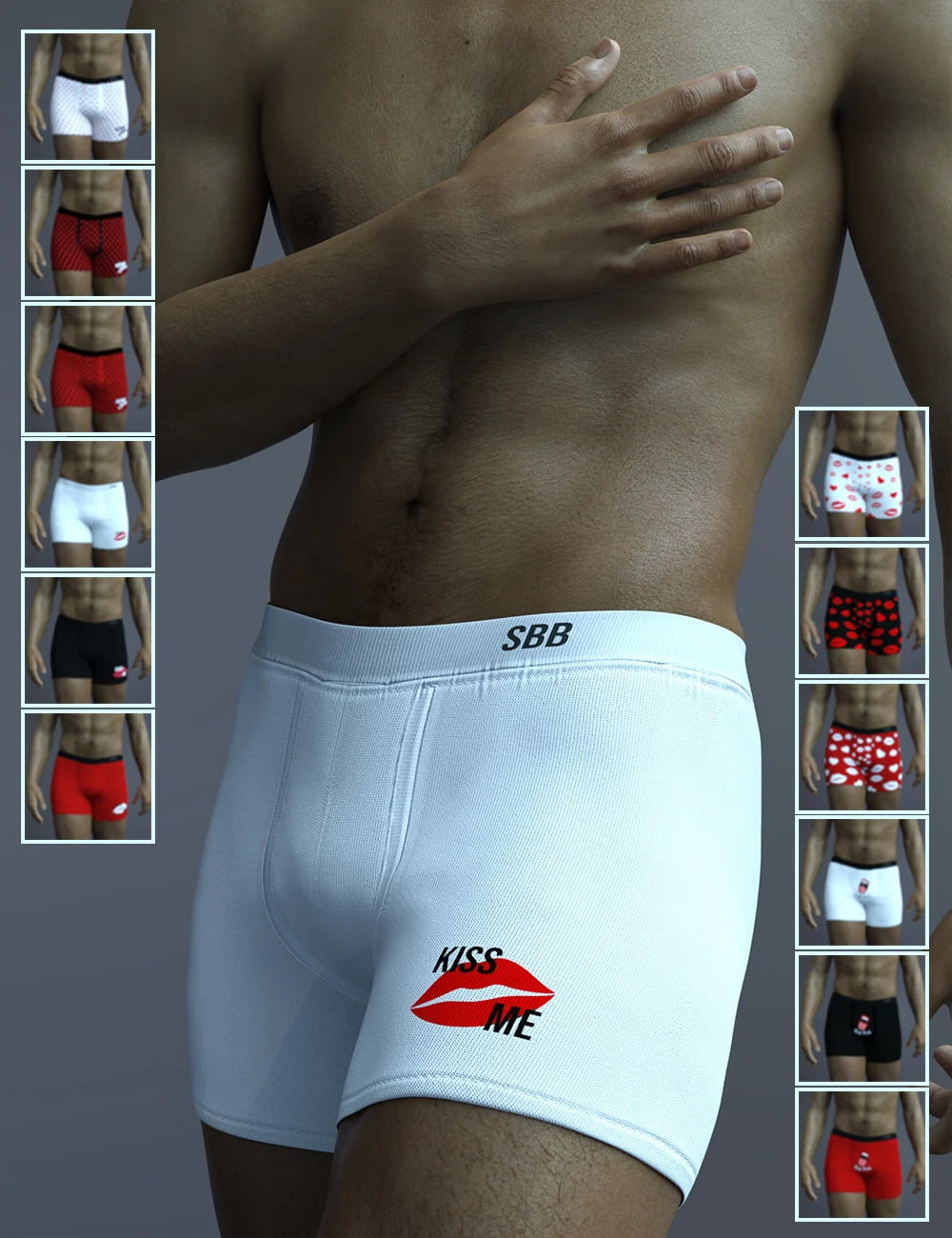 X-Fashion Sexy Boxers Briefs for Genesis 8 and 8.1 Male