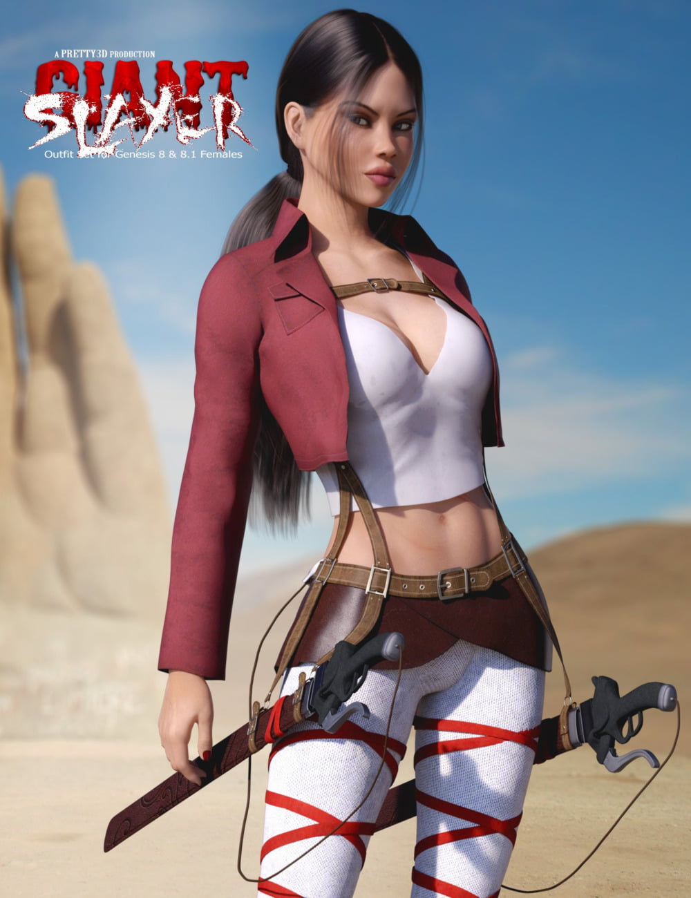 Giant Slayer Outfit Set for Genesis 8 and 8.1 Females
