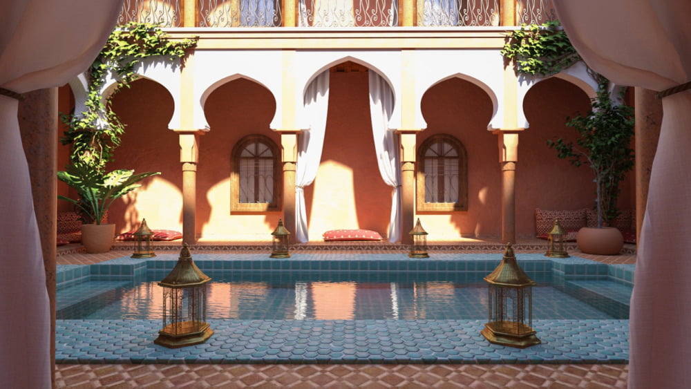 Moroccan Courtyard Place