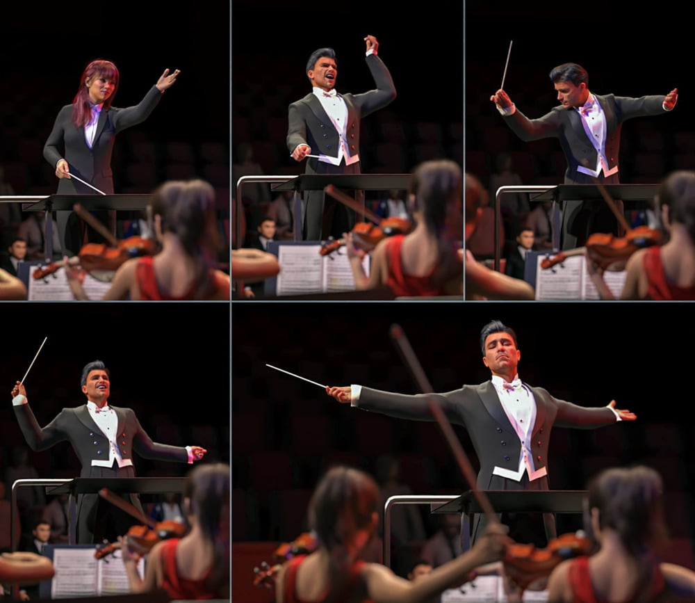 Classical Orchestra Props and Poses for Genesis 8 and 8.1