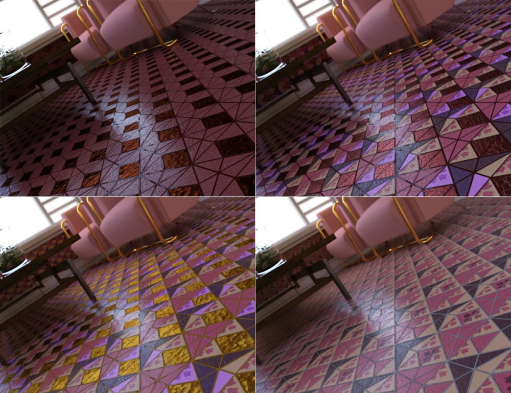 Geometric Tile Iray Shaders Vol 2