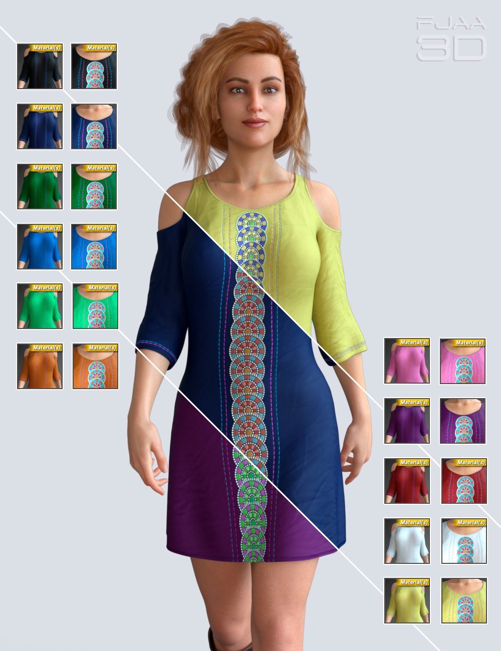 dForce Countryside Dress With Boots for Genesis 8 Females