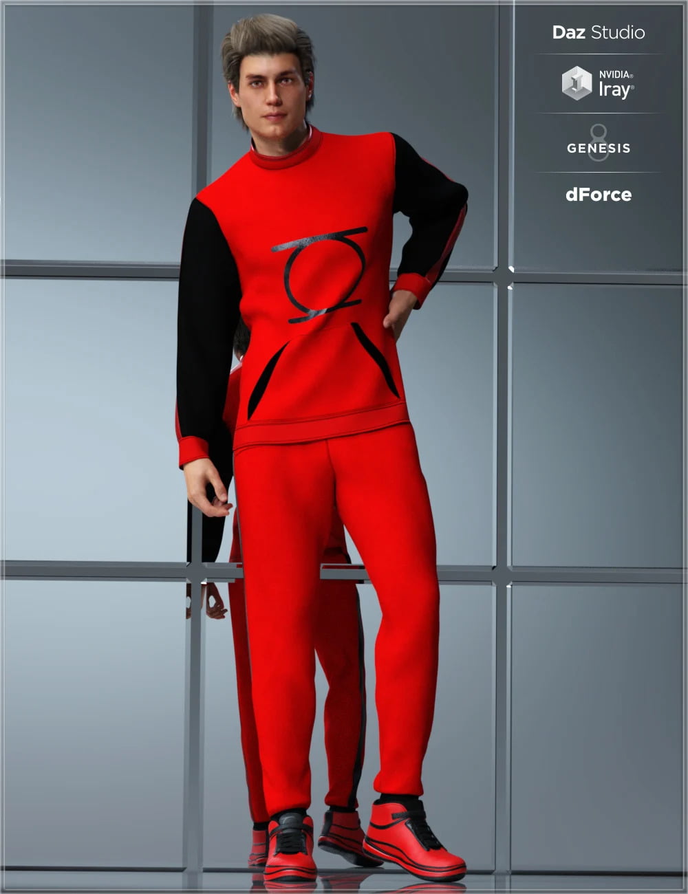 dForce Track Outfit for Genesis 8 Males