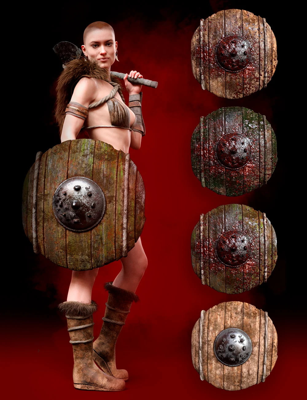 M3DVTO Shield and Axe Ogre Weapons