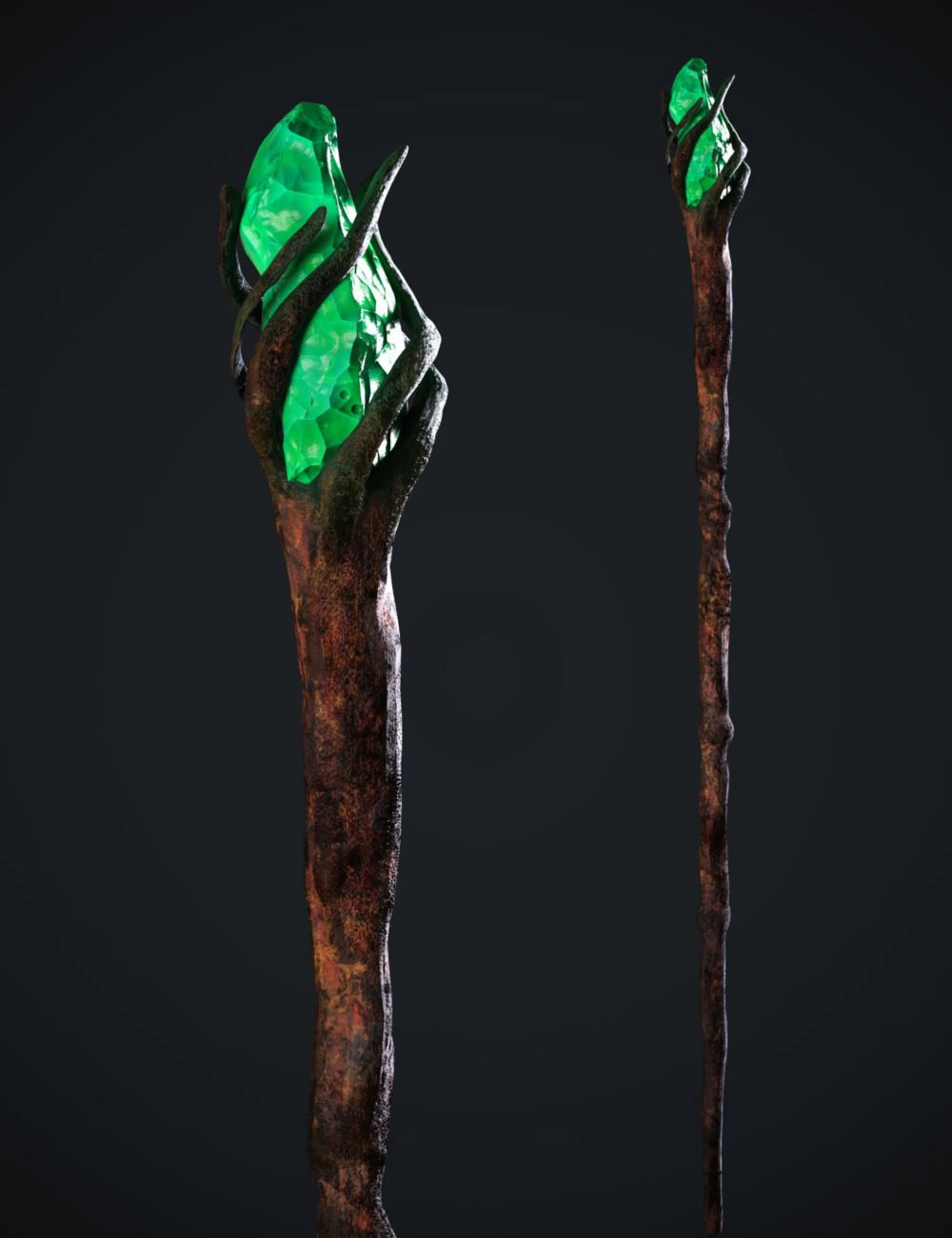 BW Wizard Wooden Staffs Set for Genesis 8.1