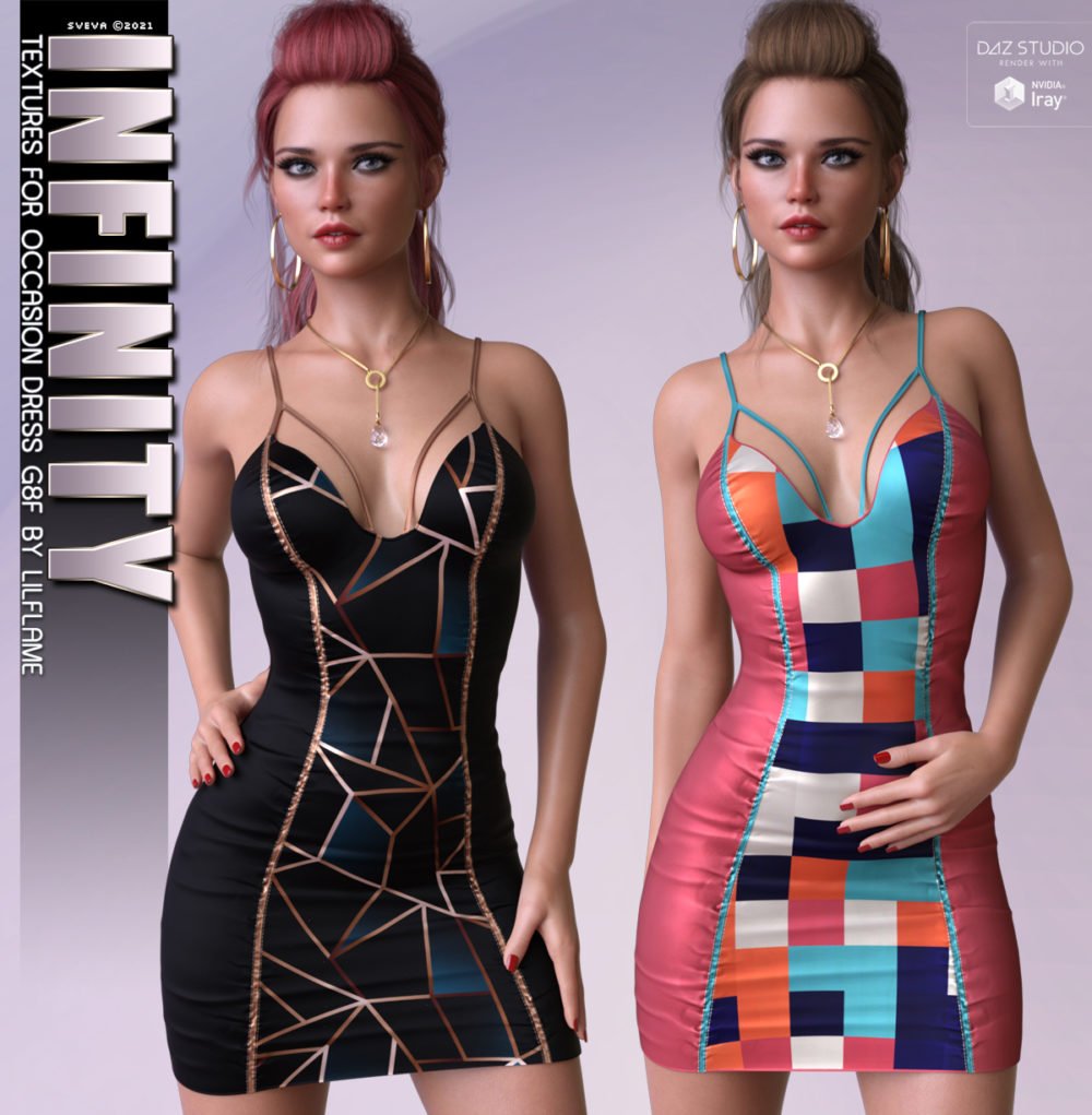 Infinity Textures for dForce Occasion Dress G8F