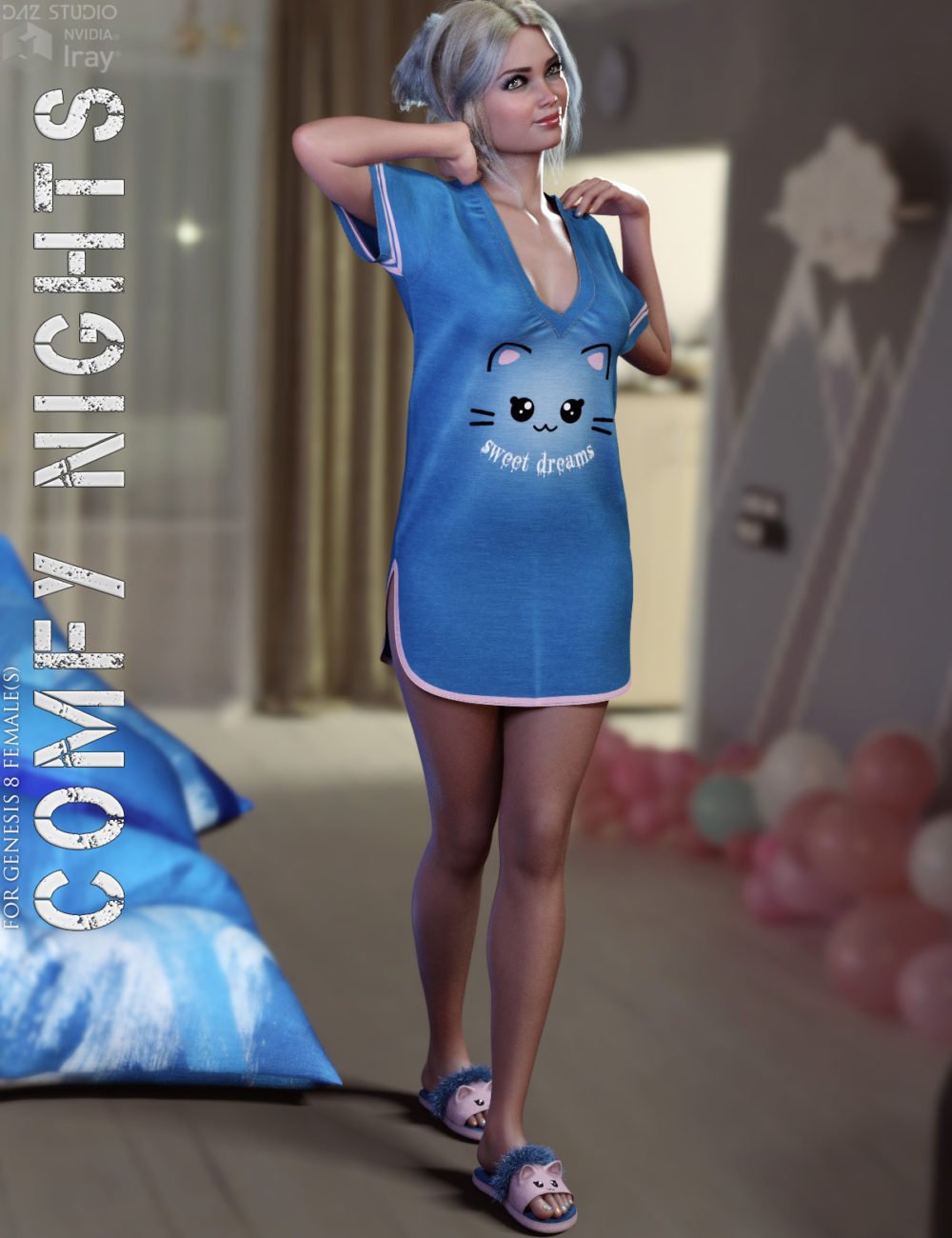 dForce Comfy Nights for Genesis 8 Females