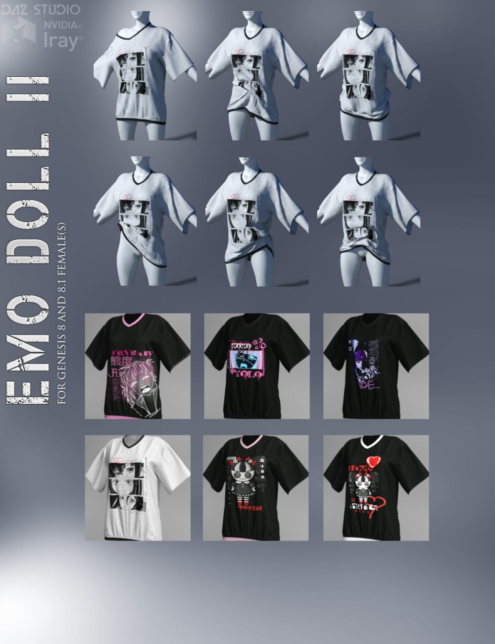 dForce Emo Doll II for Genesis 8 and 8.1 Females
