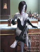 dForce Catalina Long Slit Dress for Genesis 8 Females