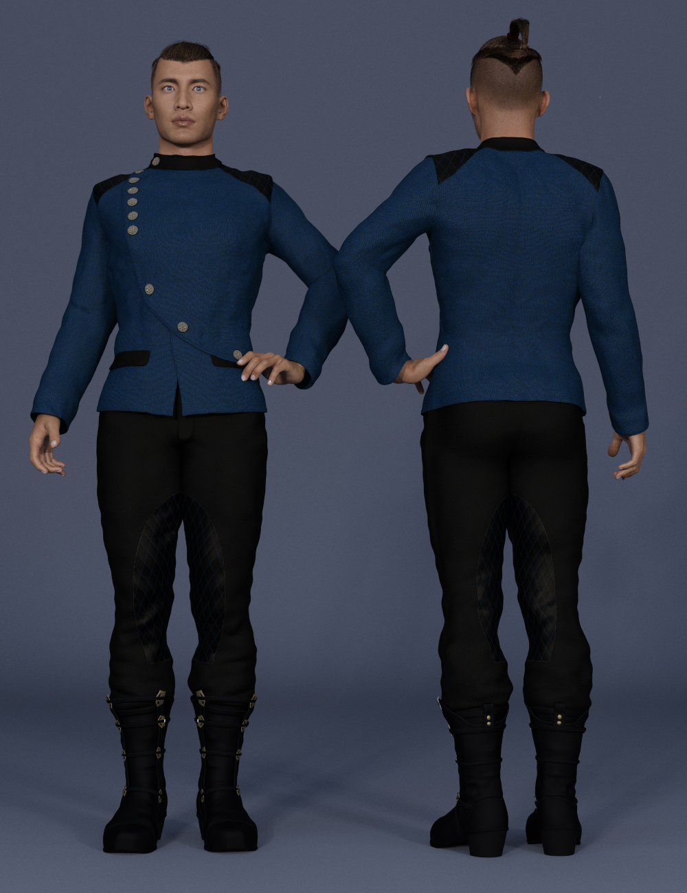 Futuristic Formal Outfit for Genesis 8 and 8.1 Males Bundle