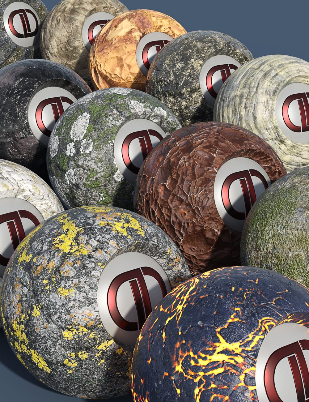 DD PBR Rock Shaders for Iray Vol 2
