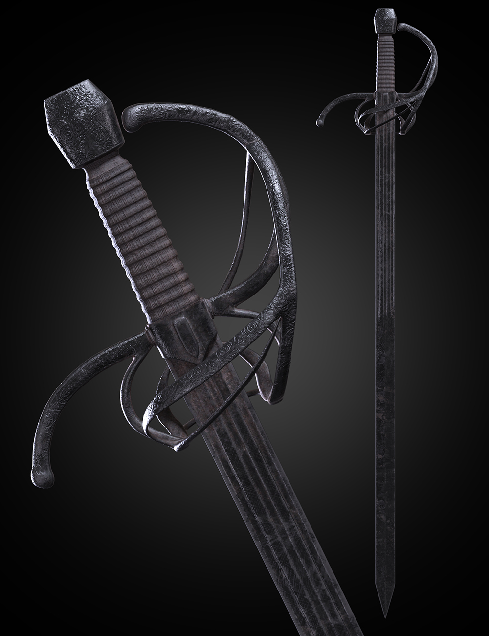 BW Pirate Swords For Genesis 8 and Genesis 8.1 Characters