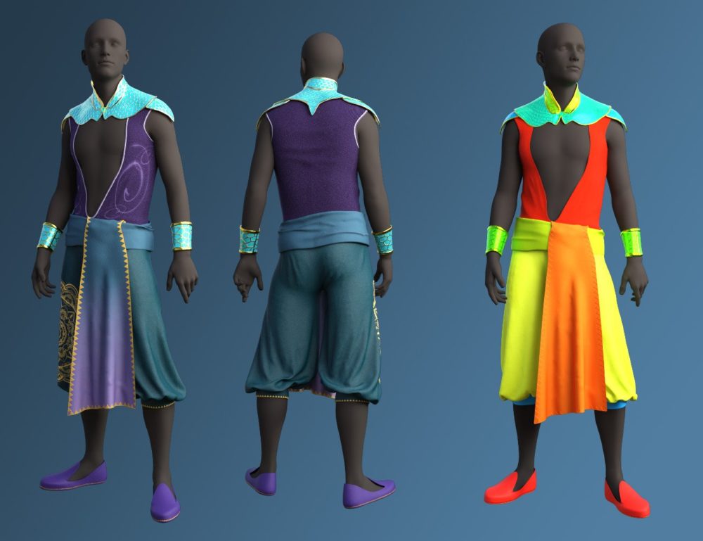 dForce Fantasy Rogue Outfit for Genesis 8 and 8.1 Males