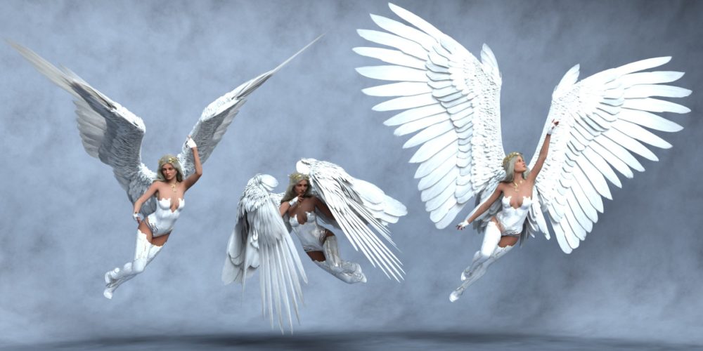 Guardian Angel Hierarchical Poses for Genesis 8.1 Female and Avija Wings