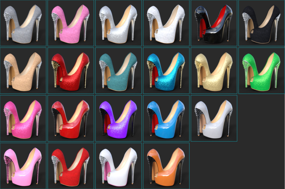 Peep Toe Platform Pumps with Spiked Heel for G8F and G8.1F