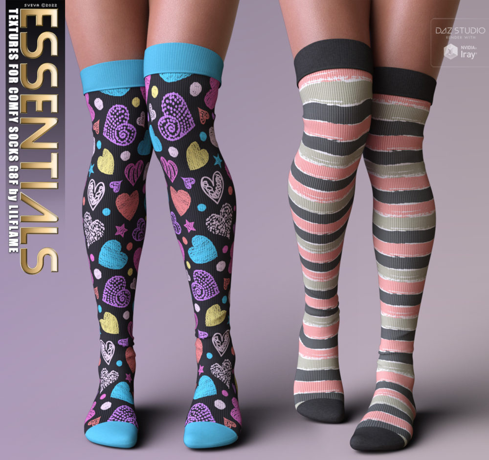 Essentials Textures for Comfy Socks G8F