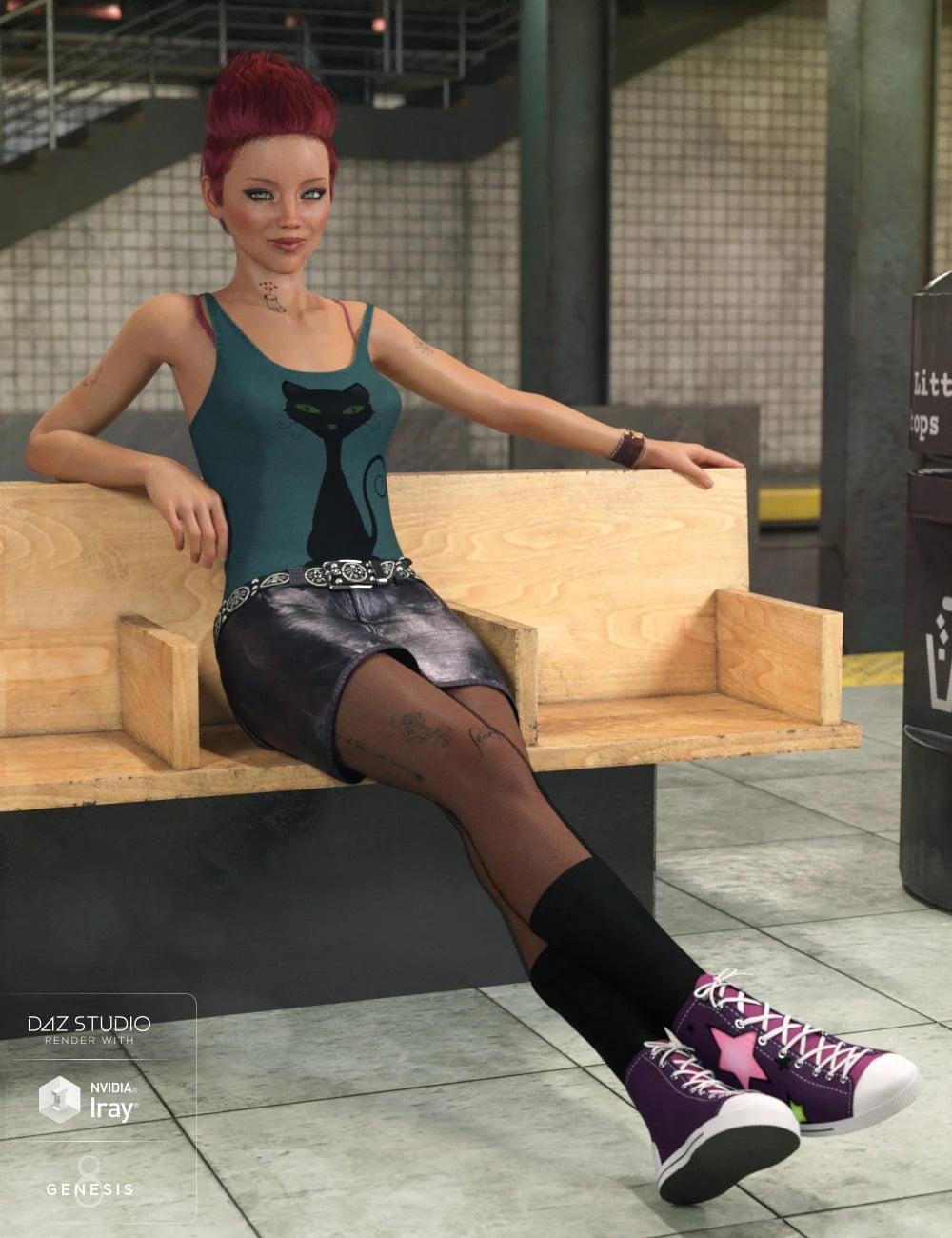 dForce Walking Dangerously Outfit Textures