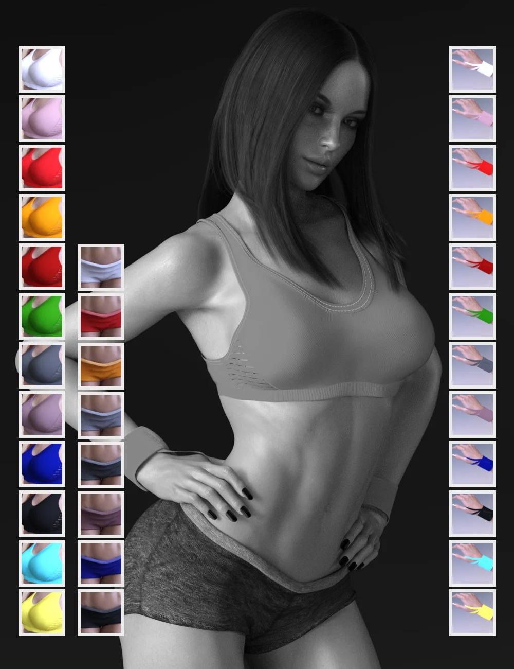 X-Fashion Extreme Sport Outfit for Genesis 8 and 8.1 Females