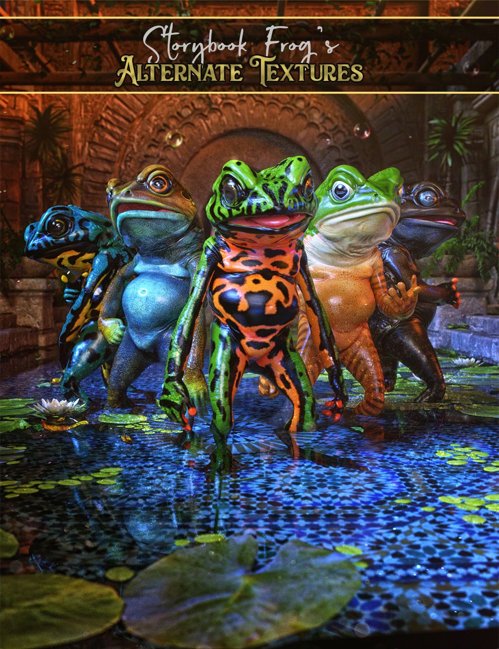 Alternate Textures for Storybook Frog and Genesis 8.1 Male