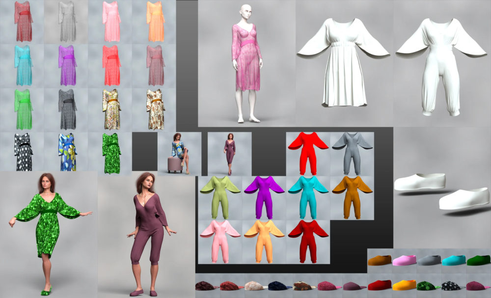 BA Rooney and Her dForce Outfits for Genesis 8.1 Female