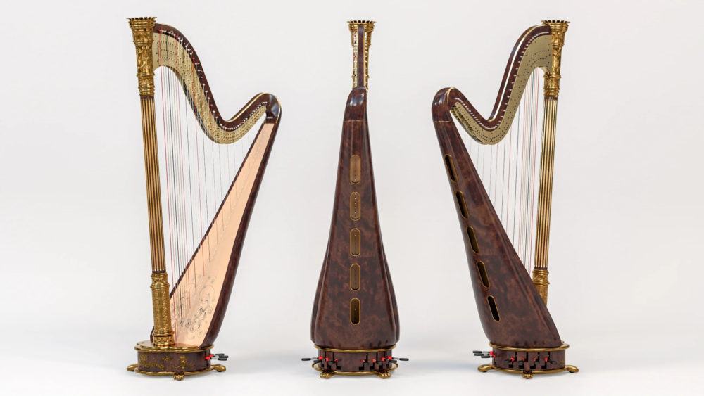 Concert Harp and Poses for Genesis 8 and 8.1