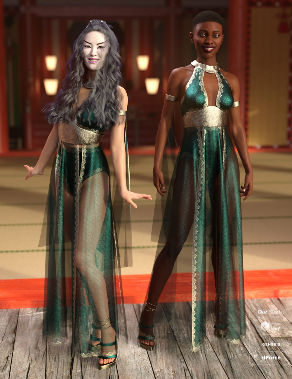 dForce Athiri Dress Set for Genesis 8 Female(s)
