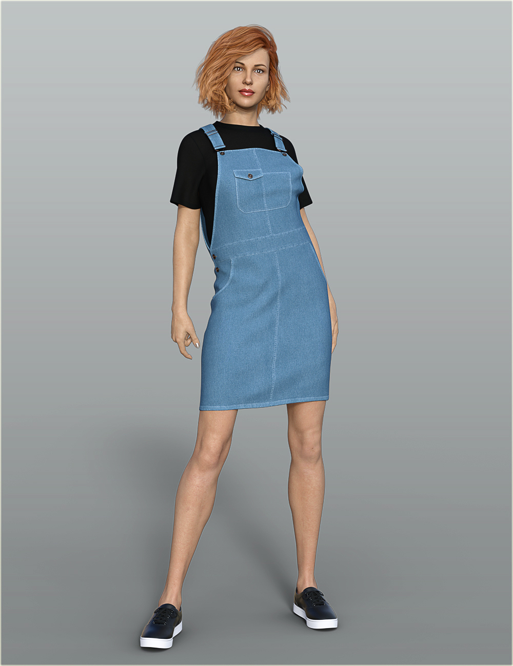 dForce H&C Overall Skirt Outfit for Genesis 8 Female(s)