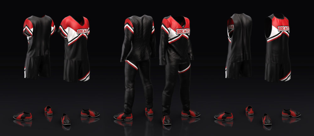 dForce Cheerleading Squad Outfit for Genesis 8 and 8.1 Males