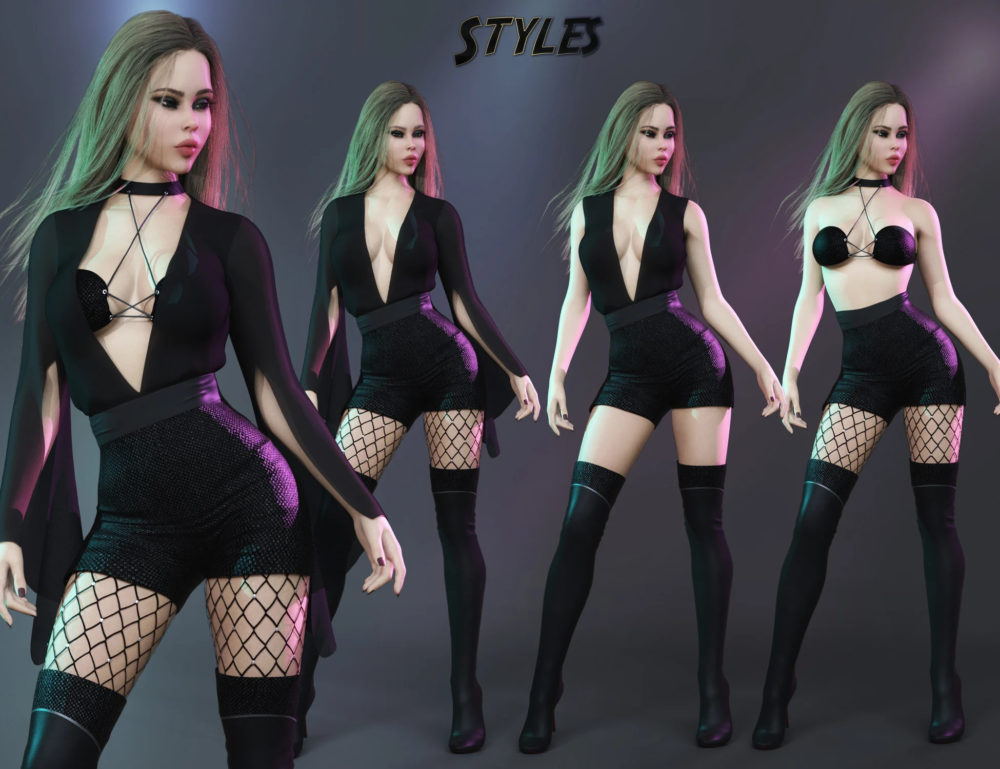Night Party Outfit for Genesis 8 and 8.1 Females