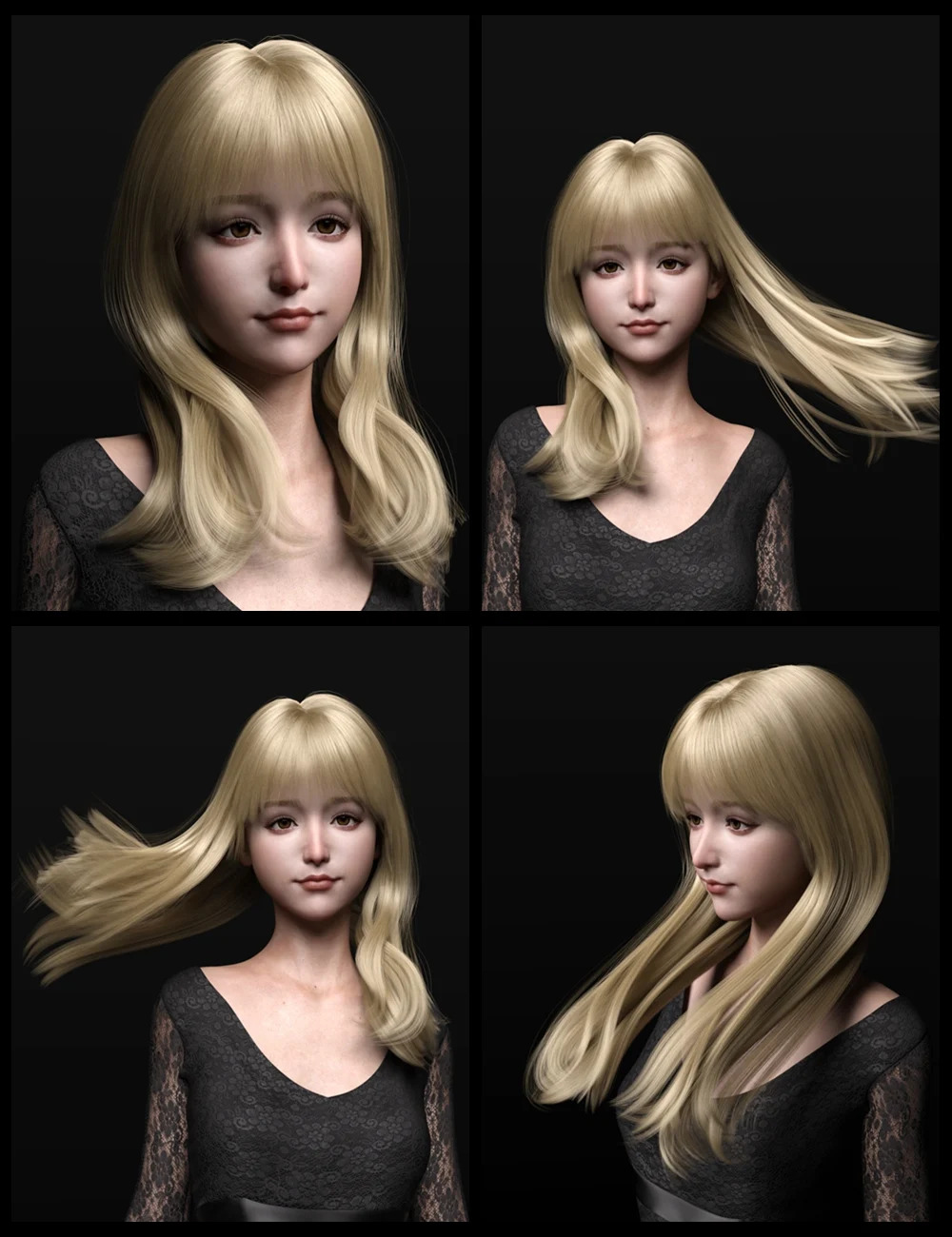 Duola Hair for Genesis 8 and 8.1 Females