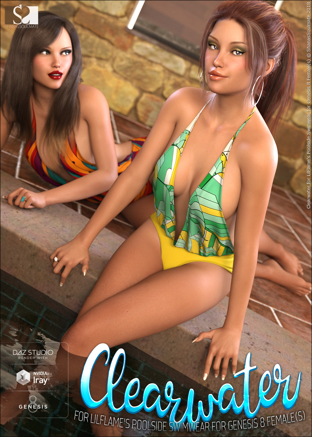 Clearwater for Poolside Swimwear for Genesis 8 Females