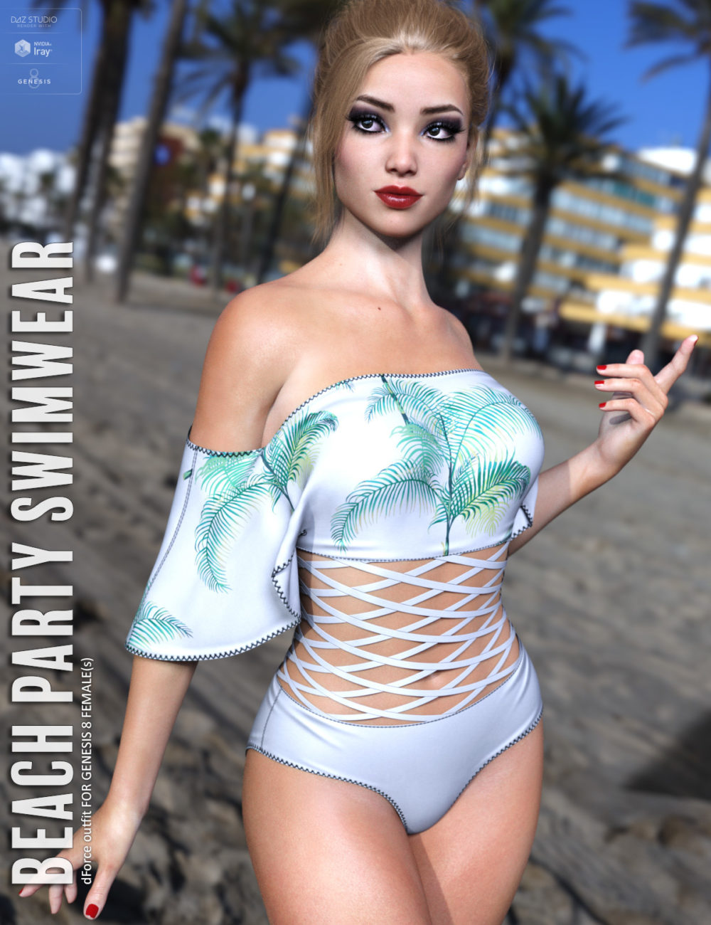 dForce Beach Party Swimwear for Genesis 8 Females