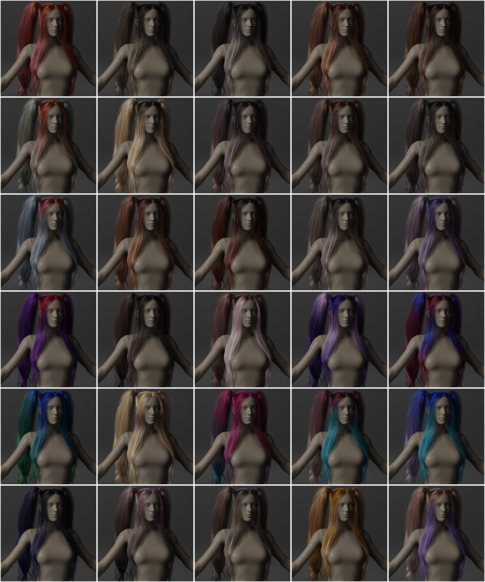 Turbulent Pigtails Hair Texture Expansion