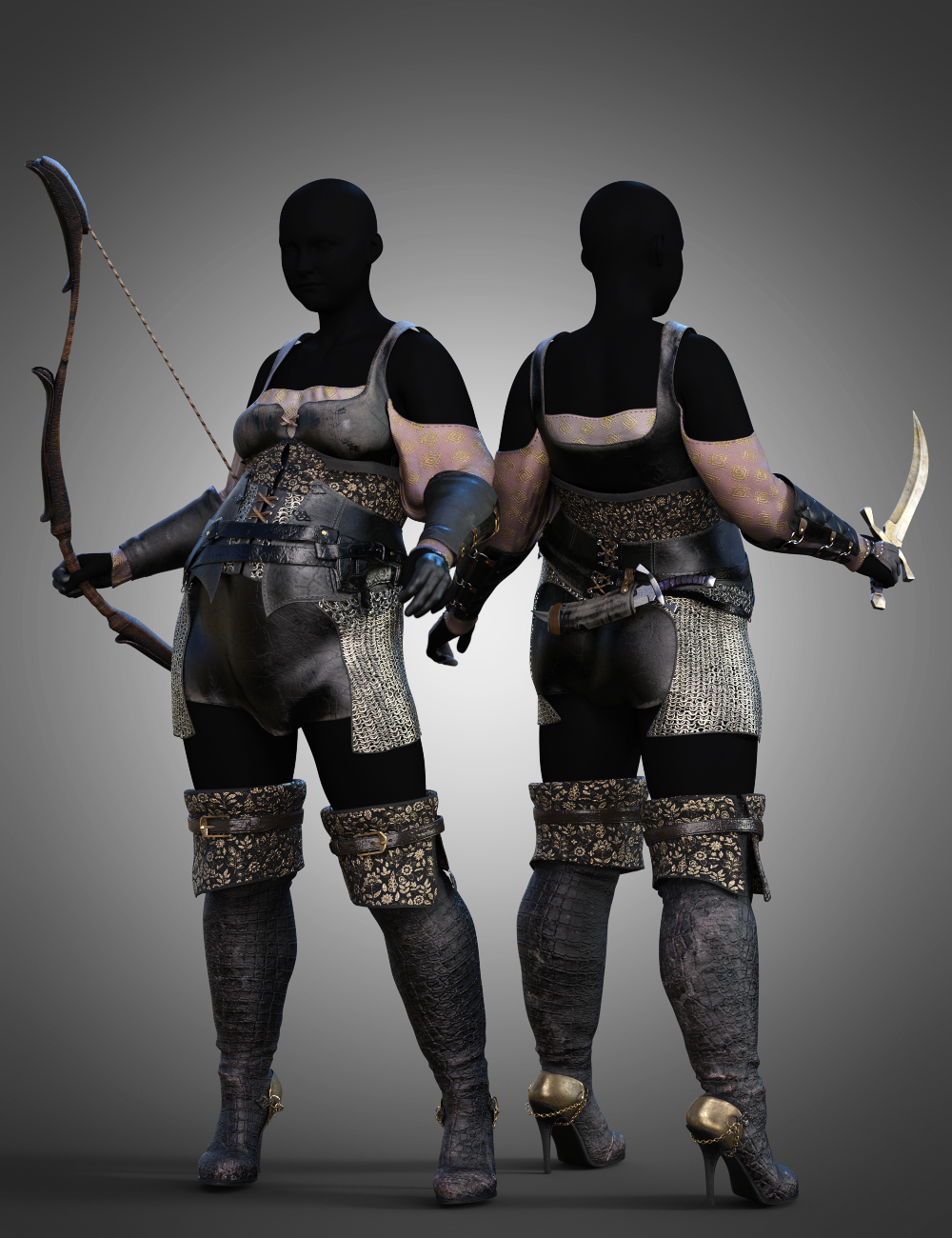 dForce White Raven Outfit Textures