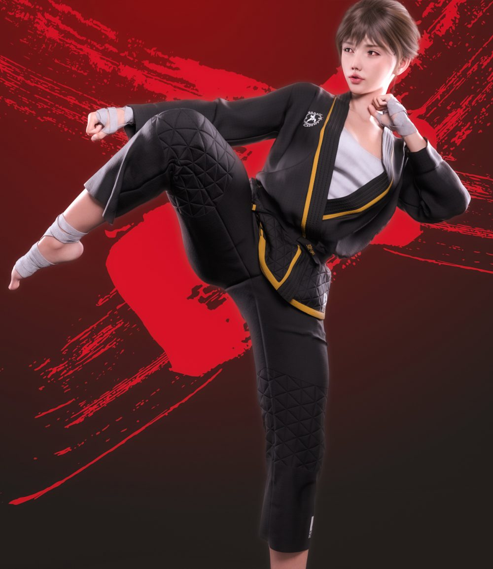 Fight like a Girl dForce outfit for Genesis 8 & 8.1 Females
